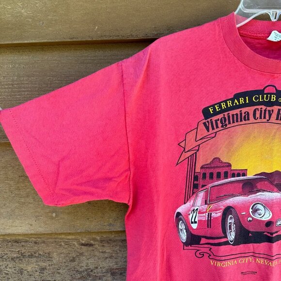 Vintage 1989 Ferrari Club of America Virginia City Tee Shirt Size XXl - Picture 6 of 16